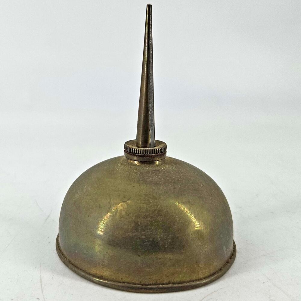 Vintage Miniature brass Oil Can: Sewing Machine Gunsmith Oiler